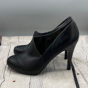 NEW Nine West Platform Heel Leather Black Booties